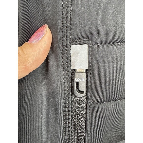 (R7) Lolë Long Sleeve ACTIVE WEAR TOP MOCK NECK SIZE XS, BLACK FULL ZIP - Picture 6 of 16